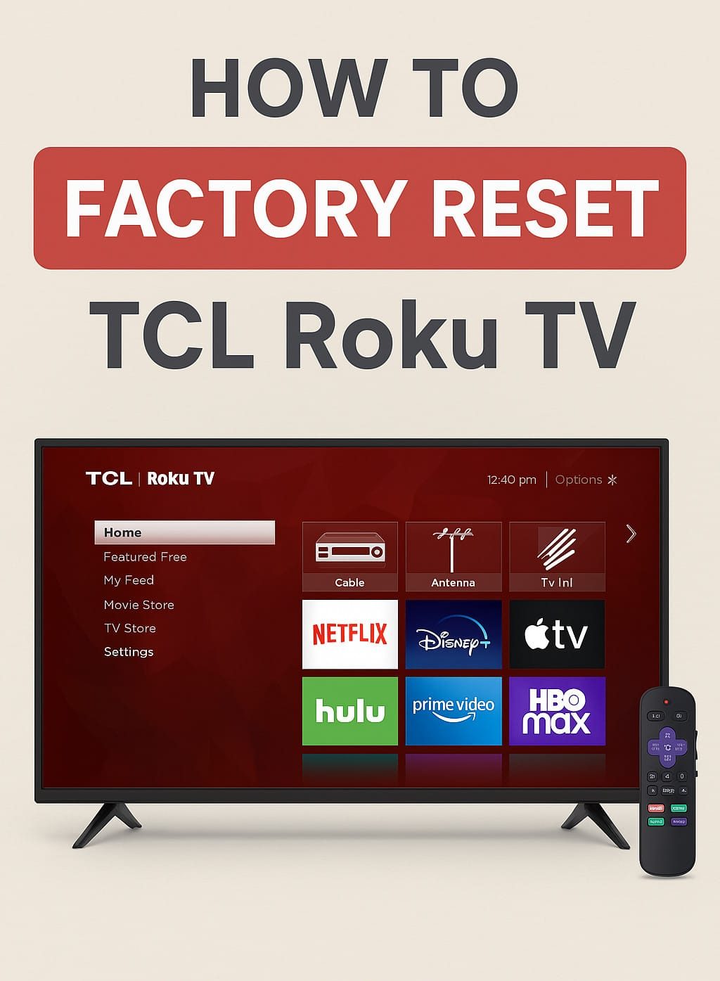 How to Factory Reset TCL Roku TV? Image credit: AI