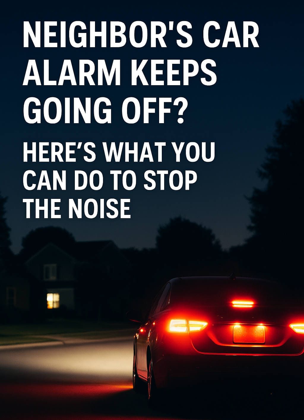 Neighbor’s Car Alarm Keeps Going Off