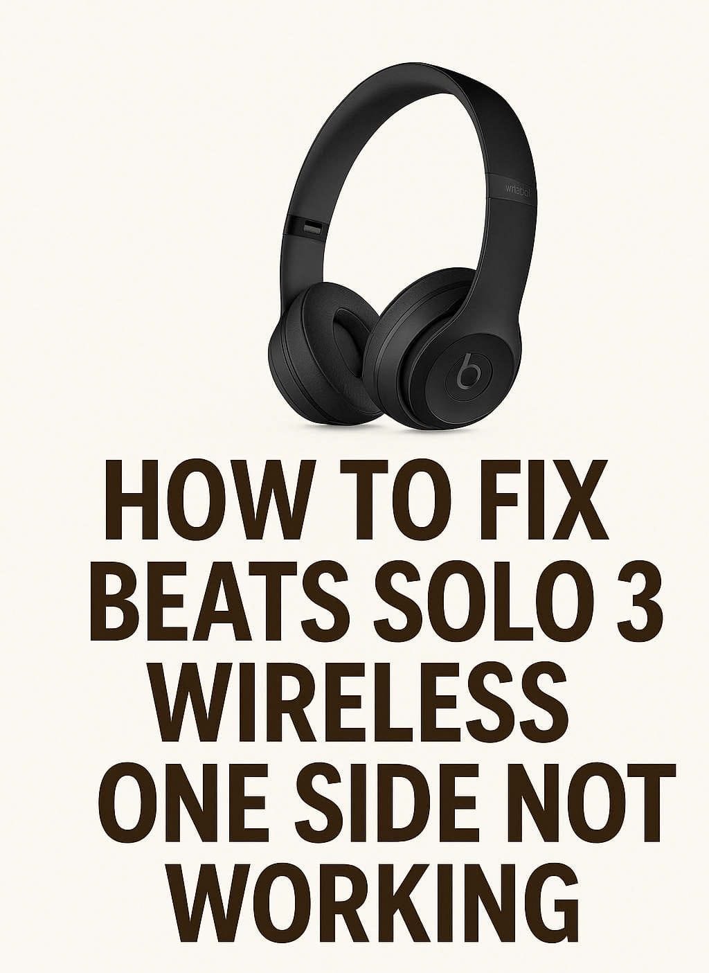 How to Fix Beats Solo 3 Wireless One Side Not Working