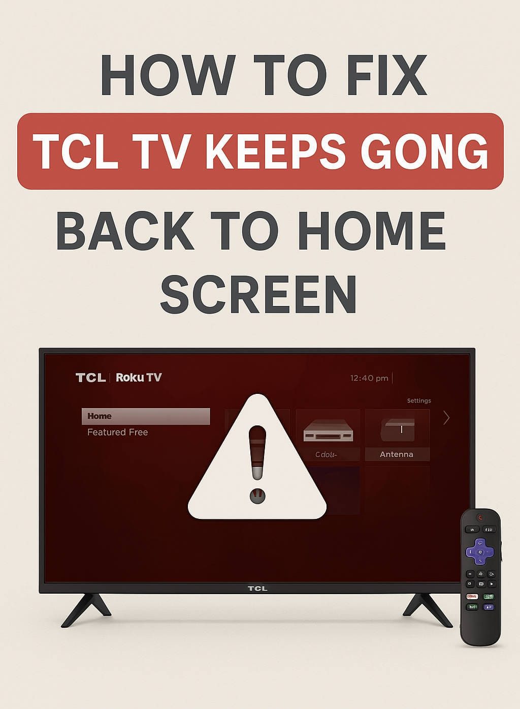 How to Fix TCL TV Keeps Going Back to Home Screen