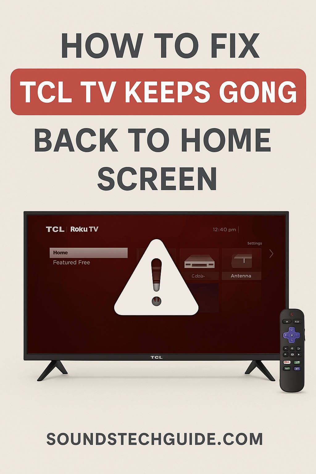 How to Fix TCL TV Keeps Going Back to Home Screen